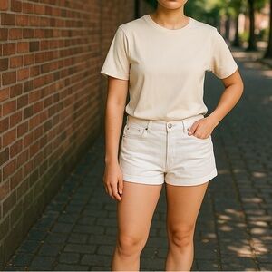 White shorts size Large, NWOT